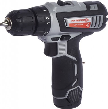 Аккумуляторная дрель-шуруповерт ИНТЕРСКОЛ ДА-12ЭР-02, Li-ion, 2 скорости, 2 аккум., 1,5Ач, ЗУ, оснастка, кейс 534.0.2.01 — Магазин официального дилера Интерскол в России