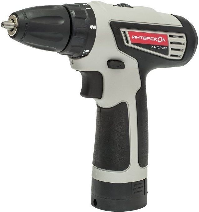 Аккумуляторная дрель-шуруповерт ИНТЕРСКОЛ ДА-10/12Л2, Li-ion, 2 скорости, 2 аккум. 1,5Ач, ЗУ, кейс 517.0.2.00 фото 1 — Магазин официального дилера Интерскол в России