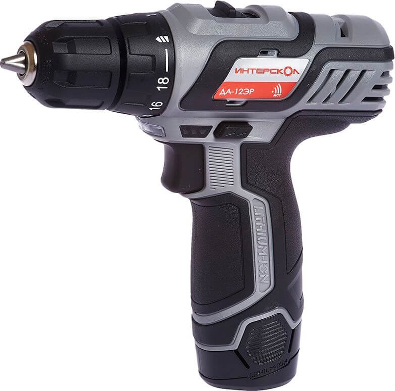 Аккумуляторная дрель-шуруповерт ИНТЕРСКОЛ ДА-12ЭР, Li-ion, 2 скорости, 2 аккум. 2Ач, ЗУ, экокейс, ПРОМО 434.2.2.20 фото 1 — Магазин официального дилера Интерскол в России