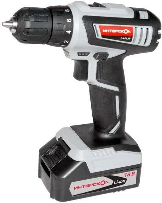 Аккумуляторная дрель-шуруповерт ИНТЕРСКОЛ ДА-18ЭР, Li-ion АПИ, 2 скорости, 2 аккум. 2Ач, ЗУ, оснастка, кейс 536.0.2.02 фото 1 — Магазин официального дилера Интерскол в России