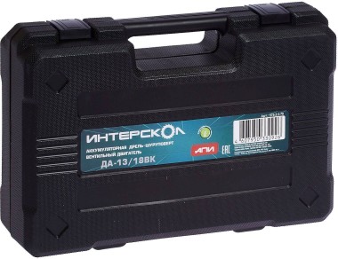 Профессиональная бесщёточная аккумуляторная дрель-шуруповерт ИНТЕРСКОЛ  ДА-13/18ВК , Li-ion АПИ, 2 скорости, 2 АКБ 1,5Ач, ЗУ, кейс, 575.1.2.70 — Магазин официального дилера Интерскол в России