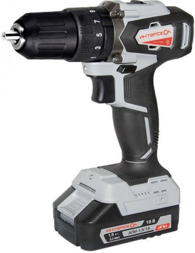 Профессиональная бесщёточная аккумуляторная ударная дрель-шуруповерт ИНТЕРСКОЛ ДАУ-13/18ВК, Li-ion АПИ, 2 скорости, 2 АКБ 1,5Ач, ЗУ, кейс, 573.1.2.70 — Магазин официального дилера Интерскол в России