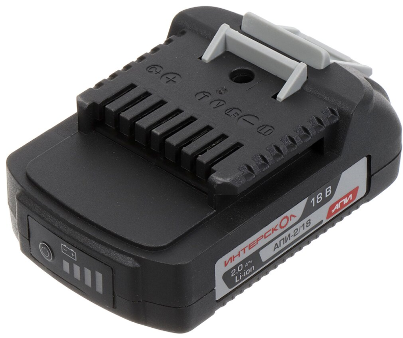 Аккумуляторный блок ИНТЕРСКОЛ с индикацией АПИ-2/18И (2А/ч, 18В, Li-ion) 2400.120 фото 1 — Магазин официального дилера Интерскол в России