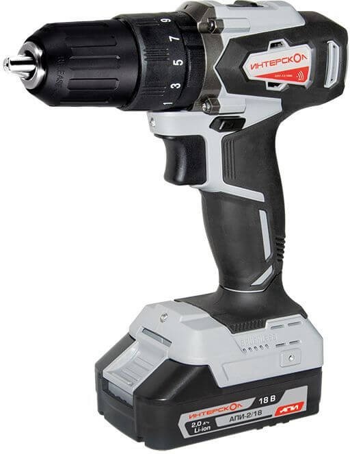 Профессиональная бесщёточная аккумуляторная ударная дрель-шуруповерт ИНТЕРСКОЛ ДАУ-13/18ВК, Li-ion АПИ, 2 скорости, 2 АКБ 2Ач, ЗУ, кейс, 573.2.2.70 фото 1 — Магазин официального дилера Интерскол в России