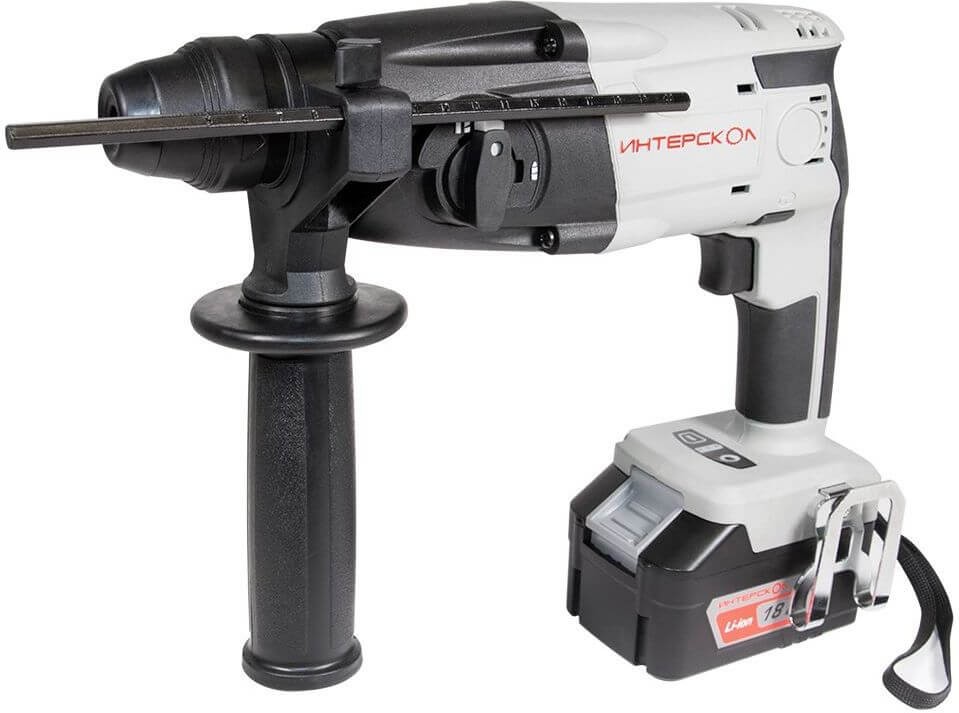 Аккумуляторный профессиональный перфоратор ИНТЕРСКОЛ ПА-18/18Л2, SDS-plus, 2 режима, 1 аккум. 4Ач, ЗУ, кейс, 329.4.1.74 фото 1 — Магазин официального дилера Интерскол в России