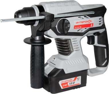 Профессиональный бесщёточный аккумуляторный перфоратор ИНТЕРСКОЛ ПА-24/18В, Li-ion АПИ, SDS-plus, 3 режима, 1 аккум. 4Ач, ЗУ, кейс, 579.4.1.70 — Магазин официального дилера Интерскол в России