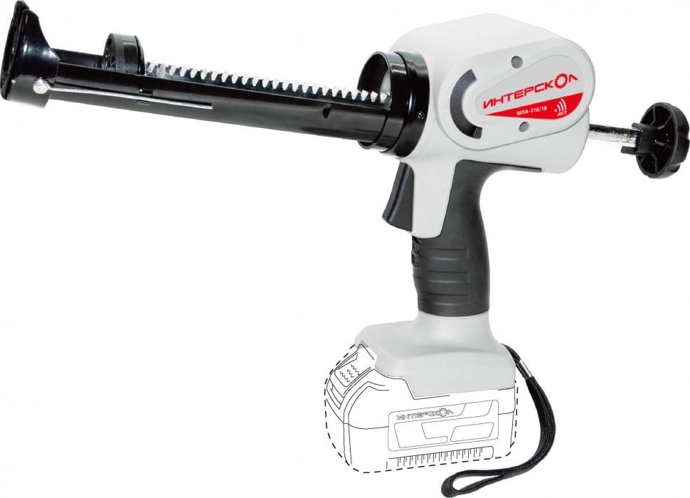 Профессиональный аккумуляторный пистолет для герметика ШПА-310/18 (картон, без аккум., ЗУ) ИНТЕРСКОЛ 647.1.0.70 фото 1 — Магазин официального дилера Интерскол в России