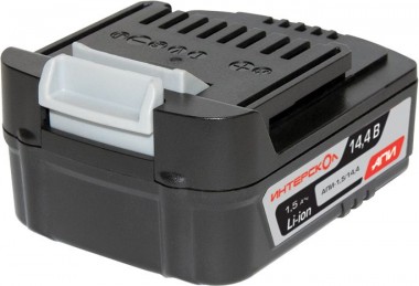 Аккумуляторный блок ИНТЕРСКОЛ АПИ-1,5/14,4 (1,5А/ч, 14,4В, Li-ion ) 2400.012 — Магазин официального дилера Интерскол в России