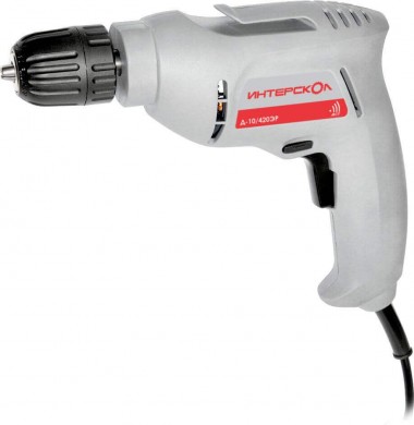 Сетевая дрель безударная ИНТЕРСКОЛ Д-10/420ЭР, 420Вт, ПРОМО 672.1.0.00 — Магазин официального дилера Интерскол в России