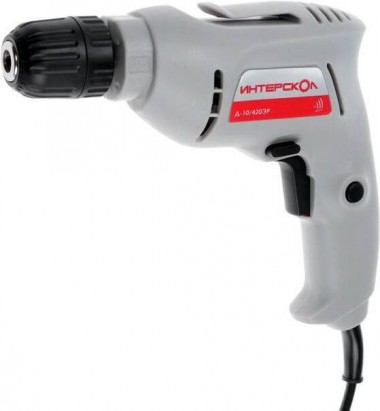 Сетевая дрель безударная ИНТЕРСКОЛ Д-10/420ЭР, 420Вт, ПРОМО 672.1.0.00 — Магазин официального дилера Интерскол в России