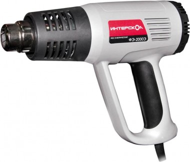 Строительный фен электрический ИНТЕРСКОЛ ФЭ-2000Э (в картонной упаковке) 192.0.0.00 — Магазин официального дилера Интерскол в России