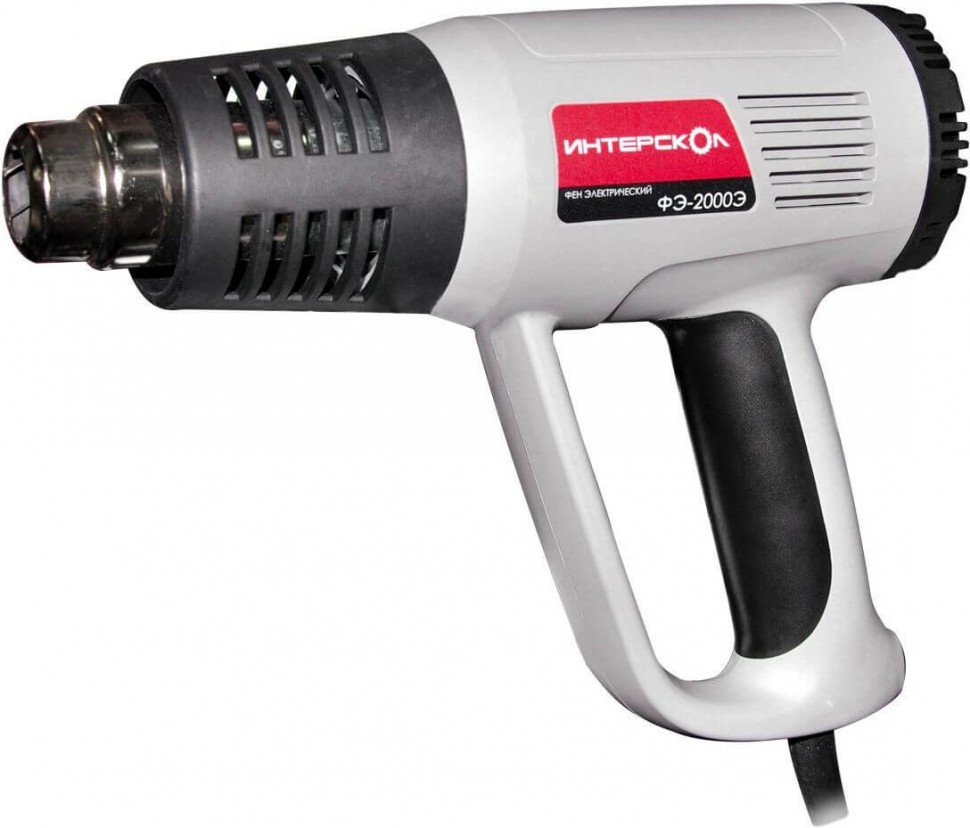 Строительный фен электрический ИНТЕРСКОЛ ФЭ-2000Э (в картонной упаковке) 192.0.0.00 фото 1 — Магазин официального дилера Интерскол в России