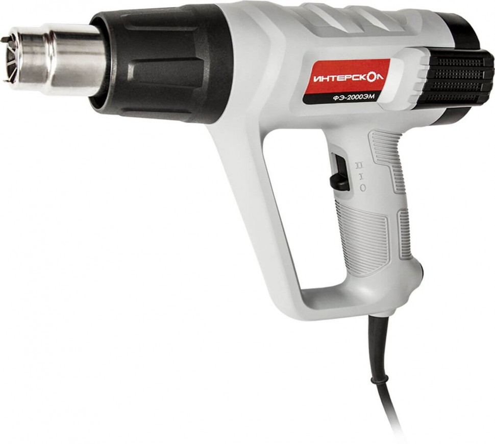 Строительный фен электрический ИНТЕРСКОЛ ФЭ-2000ЭМ, кейс, 385.0.1.00 фото 1 — Магазин официального дилера Интерскол в России
