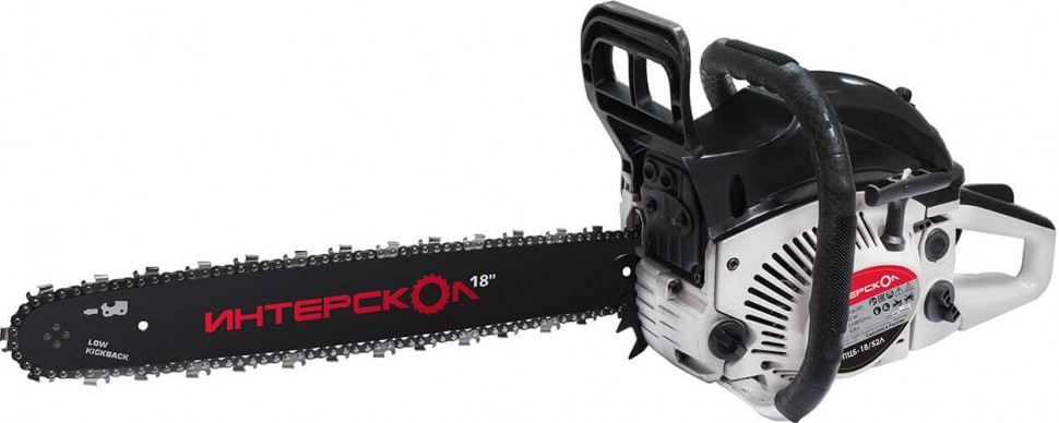 Пила цепная бензиномоторная ИНТЕРСКОЛ ПЦБ-18/52Л, 2,4кВт, 445.01.0.00 фото 1 — Магазин официального дилера Интерскол в России