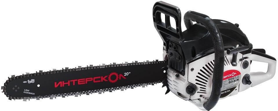 Пила цепная бензиномоторная ИНТЕРСКОЛ ПЦБ-20/52Л, 2,4кВт, 446.01.0.00 фото 1 — Магазин официального дилера Интерскол в России